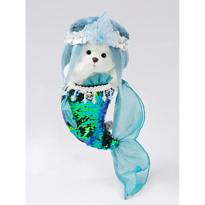 Медвежонок Lina TeddyTales, в костюме русалки, белый, S, 20 см